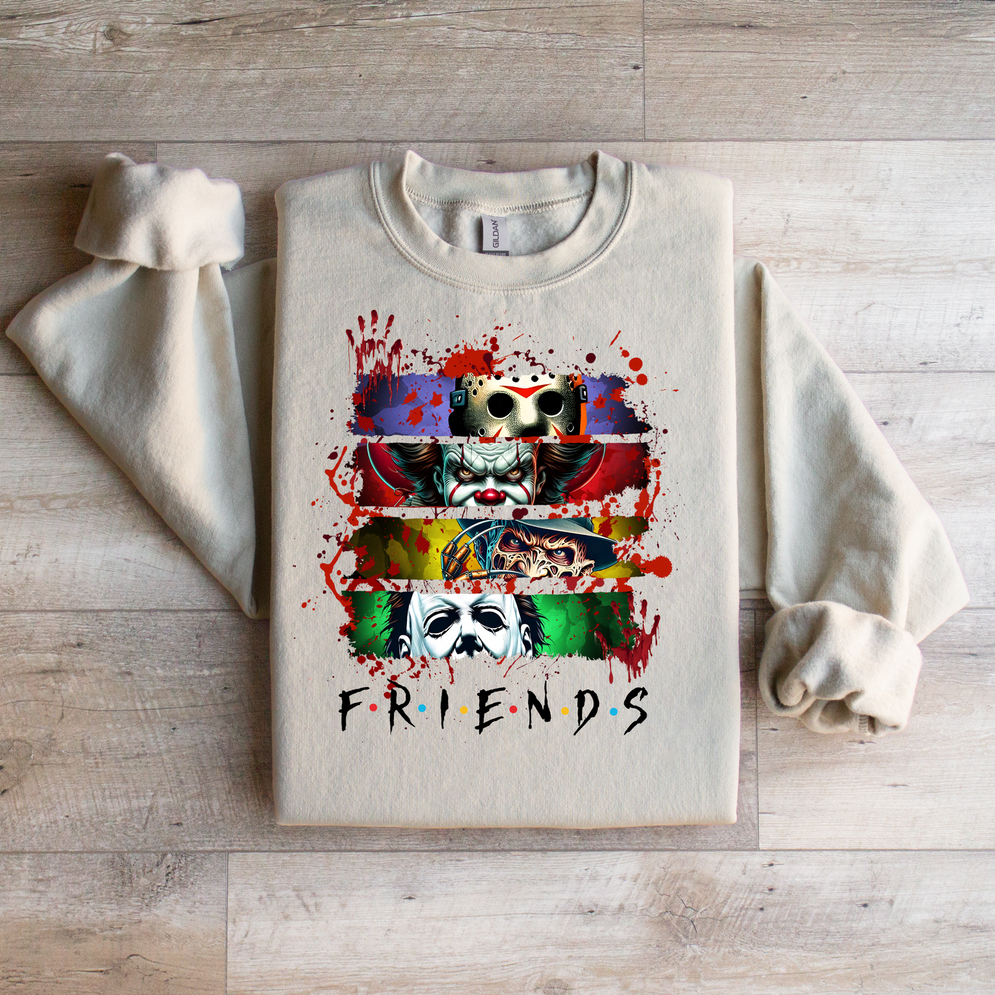 Horror Movie Friends Crewneck Sweatshirt