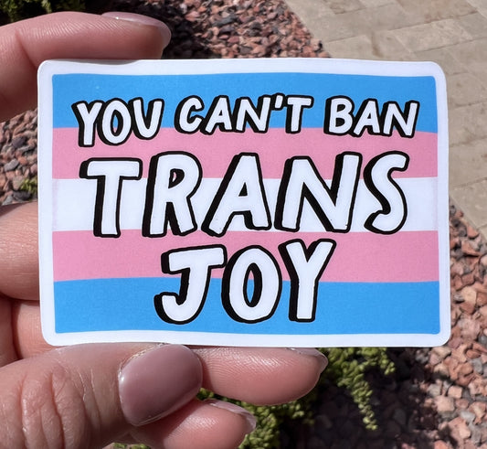 You Can't Ban Trans Joy Sticker