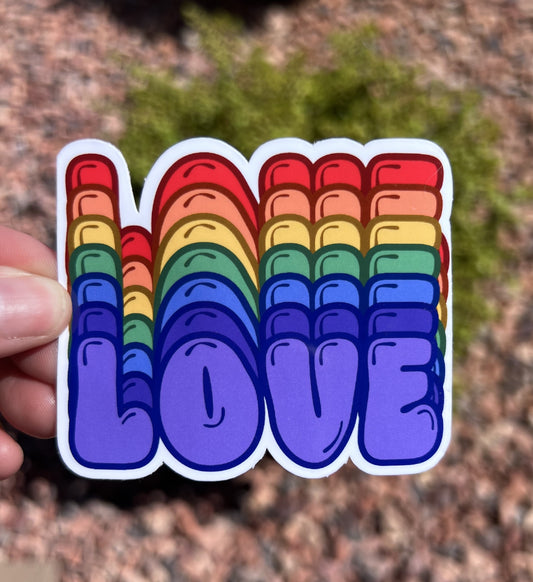 LOVE Rainbow Stack Sticker