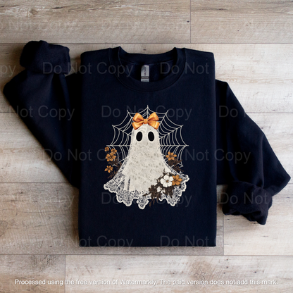 Floral Ghost Floral Lace Sweatshirt - WaveBerry Threads