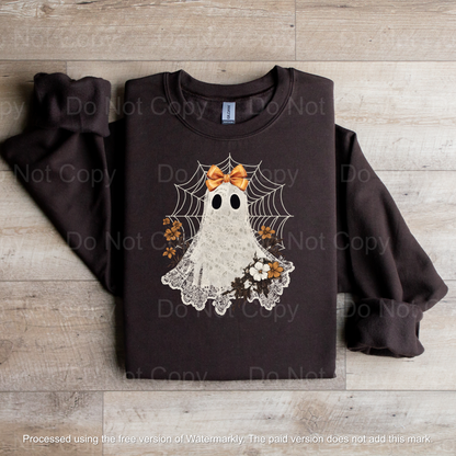 Floral Ghost Floral Lace Sweatshirt - WaveBerry Threads