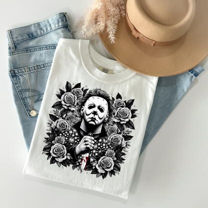 Michael Myers Floral T-Shirt