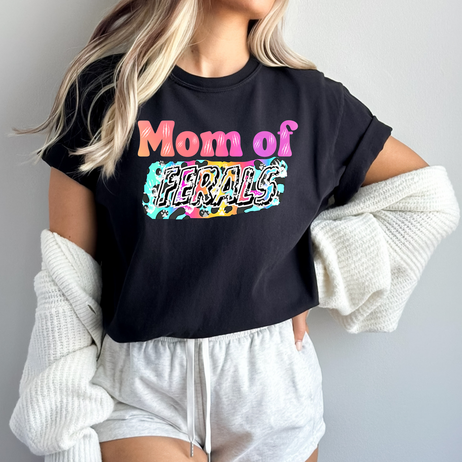 Mom of Ferals T-Shirt - WaveBerry Threads