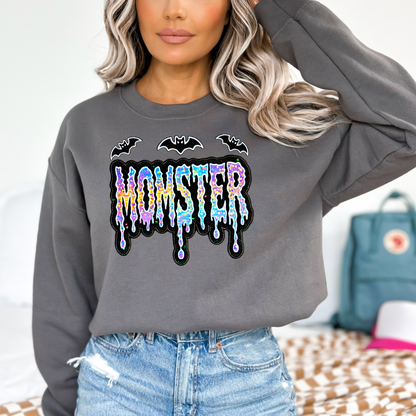 Momster Halloween Crewneck Sweatshirt - WaveBerry Threads