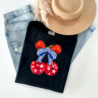 Coquette Patriotic Cherries T-Shirt