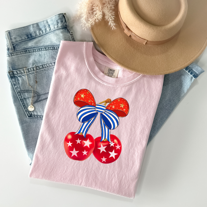 Coquette Patriotic Cherries T-Shirt