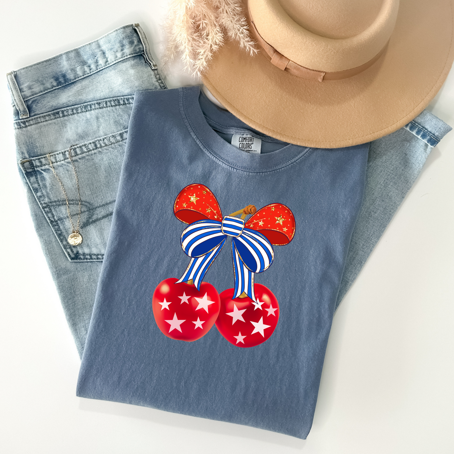 Coquette Patriotic Cherries T-Shirt