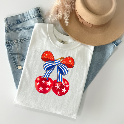 Coquette Patriotic Cherries T-Shirt