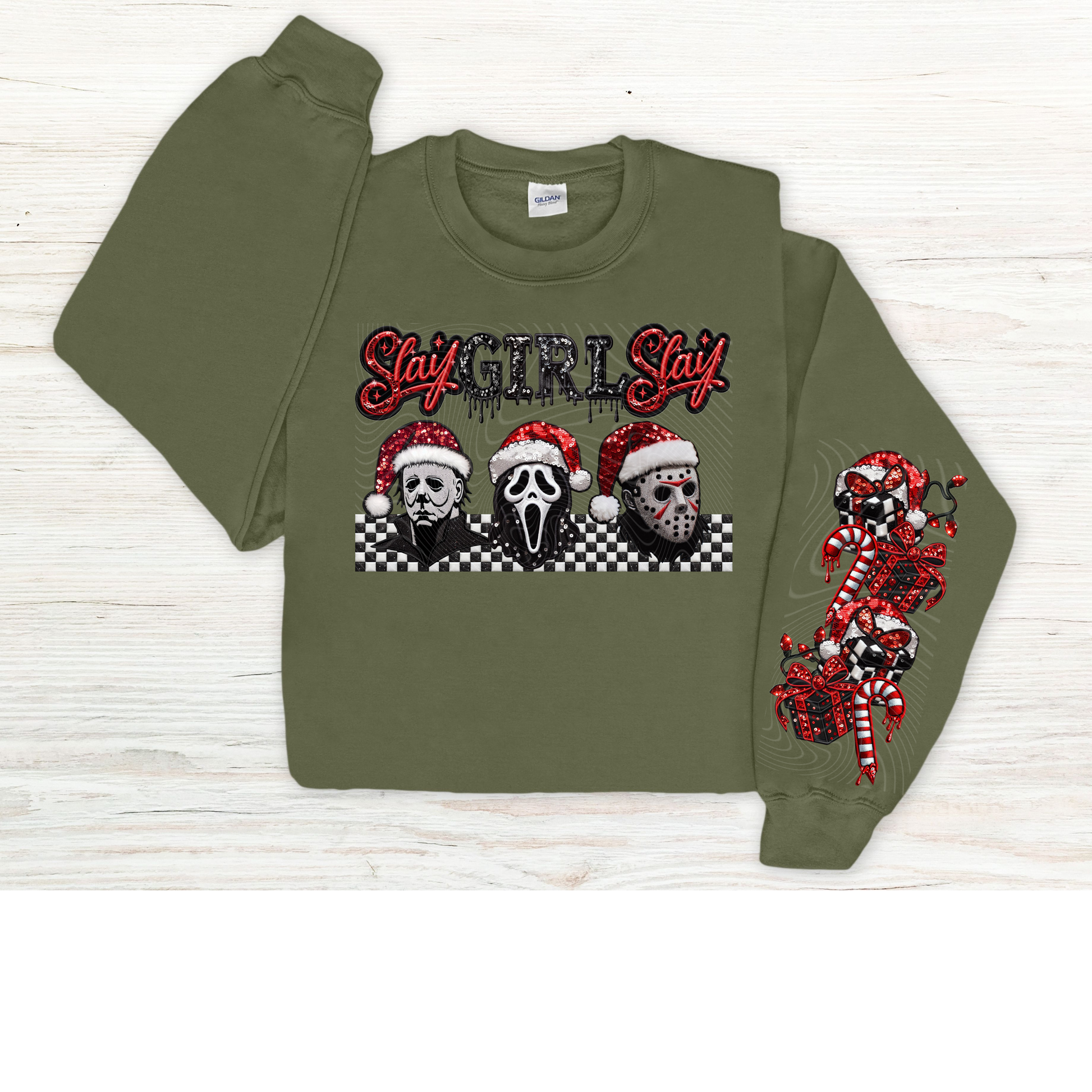 Spooky Horror Christmas Sweatshirt - WaveBerry Threads