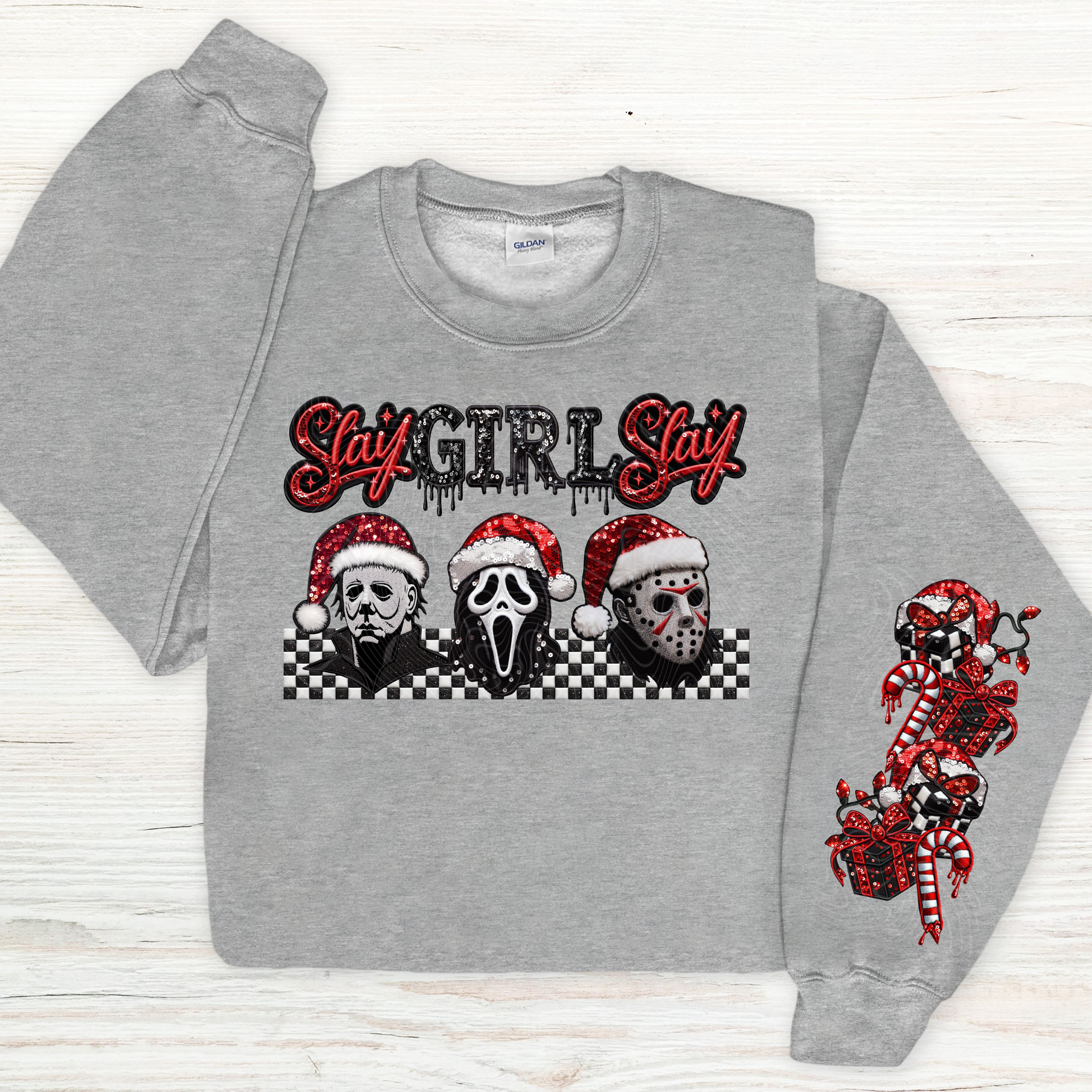 Spooky Horror Christmas Sweatshirt - WaveBerry Threads