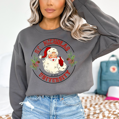 Vintage Santa Crewneck Sweatshirt - WaveBerry Threads