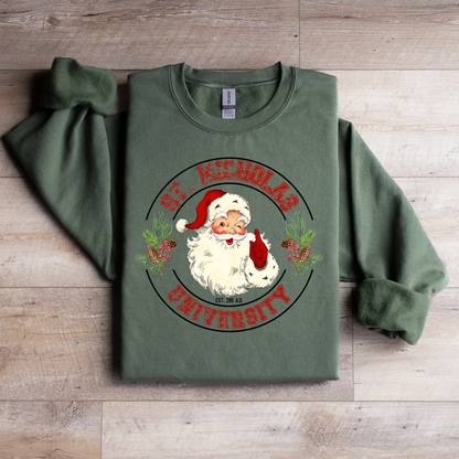 Vintage Santa Crewneck Sweatshirt - WaveBerry Threads