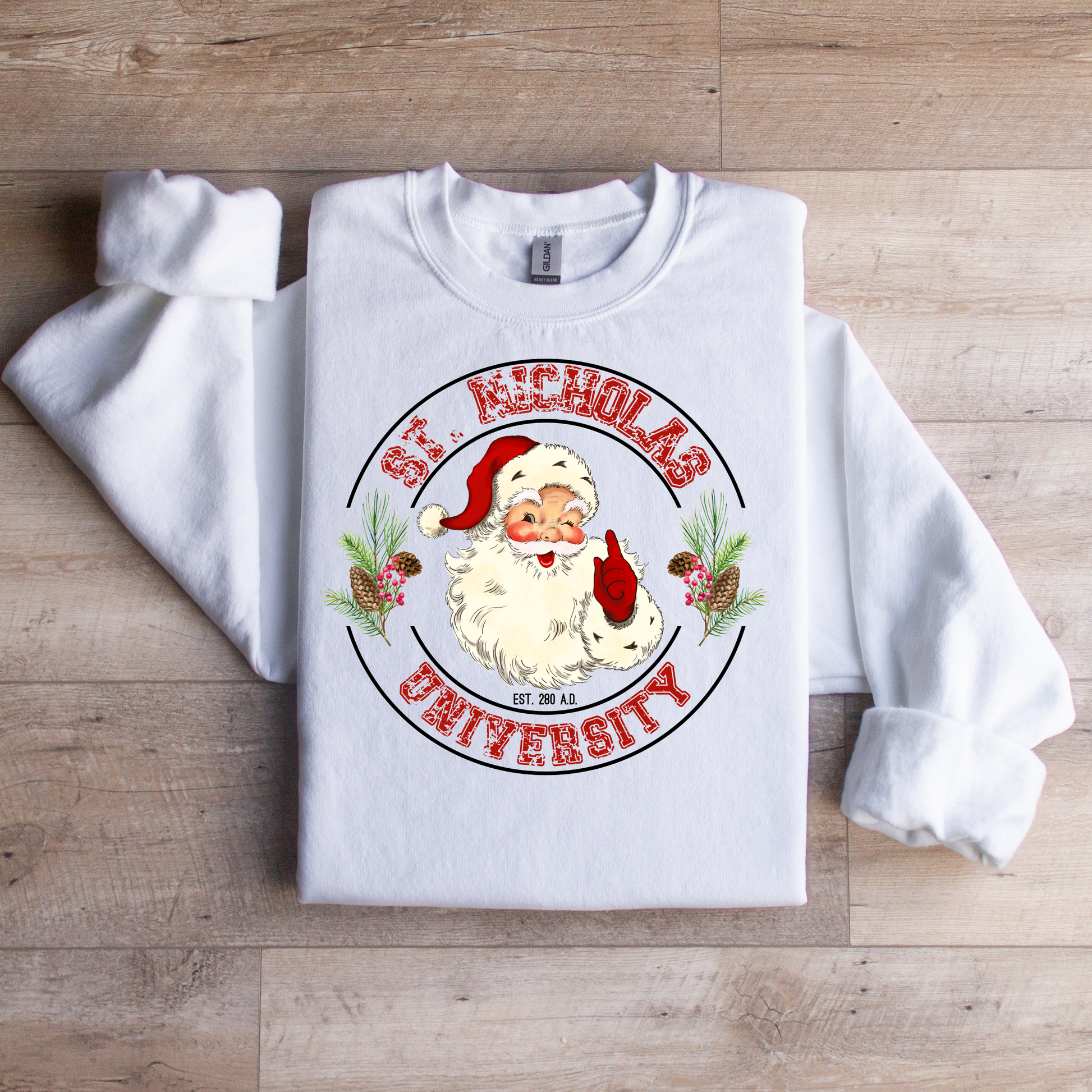 Vintage Santa Crewneck Sweatshirt - WaveBerry Threads