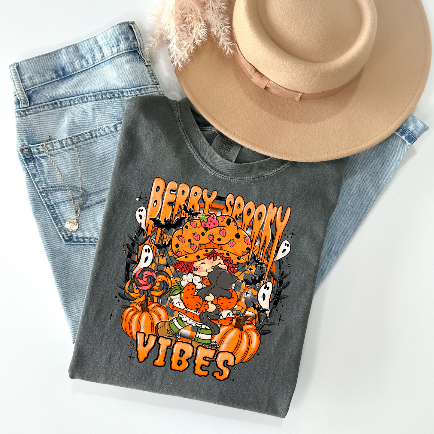 Strawberry Shortcake Berry Spooky Vibes Halloween T-Shirt