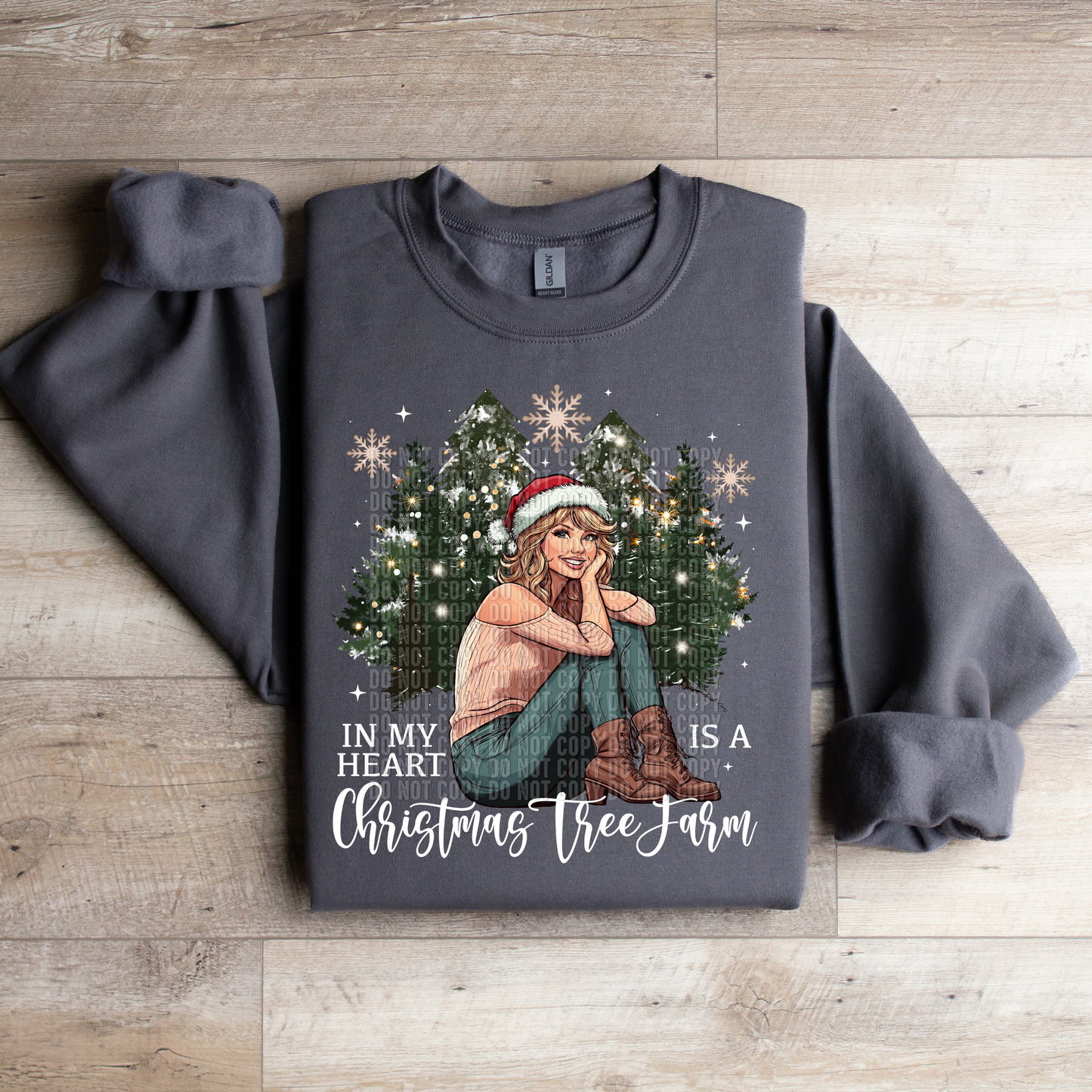 Merry Swiftmas Christmas Tree Farm Crewneck Sweatshirt - WaveBerry Threads