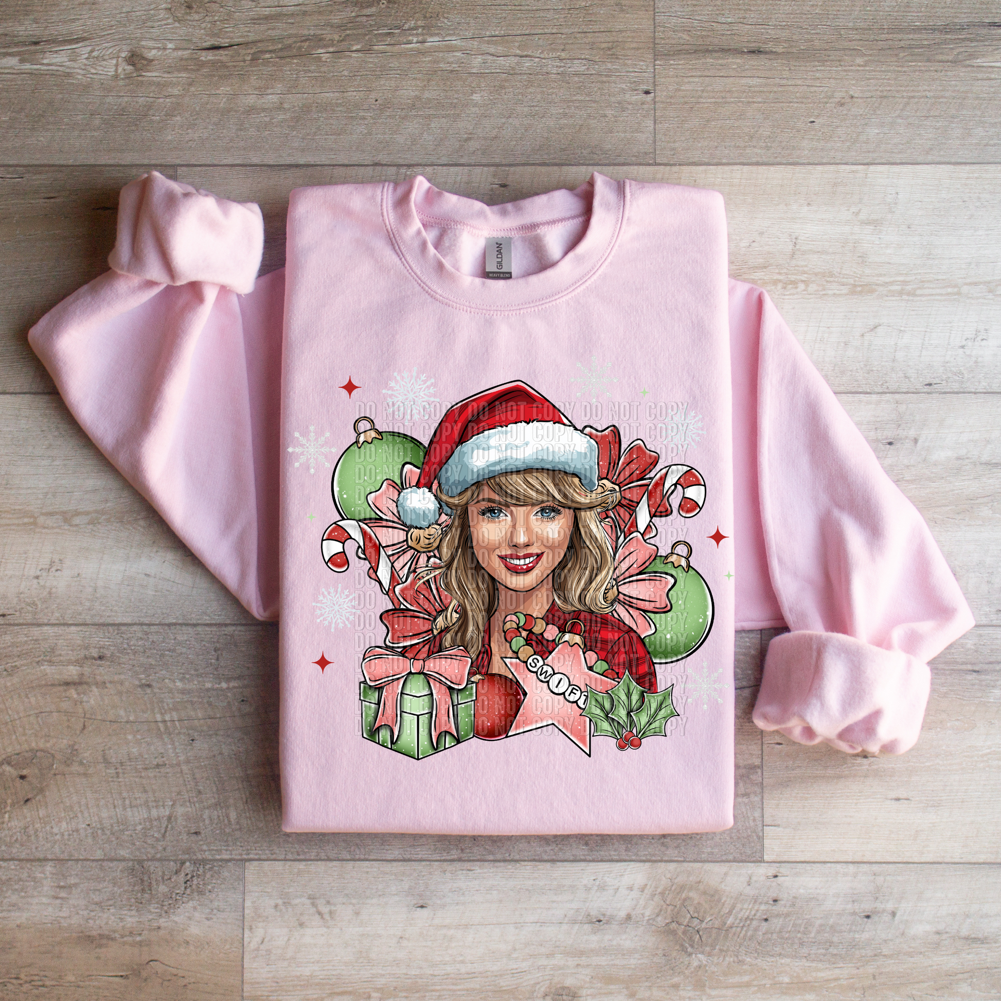 Merry Swiftmas Friendship Bracelet Crewneck Sweatshirt - WaveBerry Threads