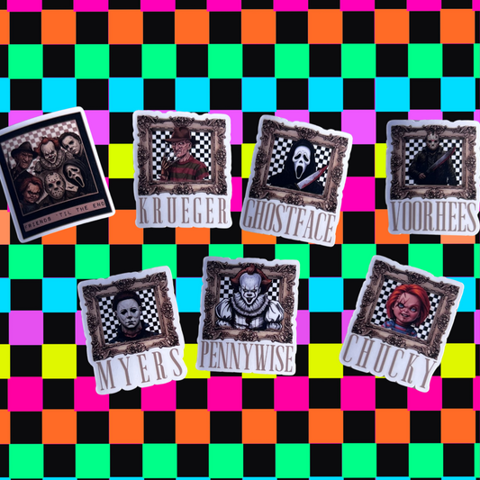 Halloween Horror Sticker Bundle - 7 stickers total