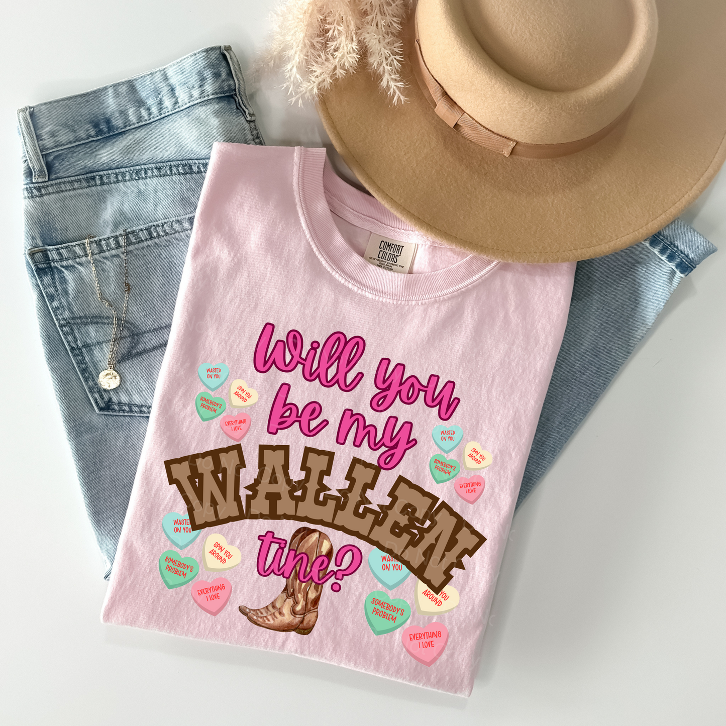 Will You Be My Wallen-tine T-Shirt - WaveBerry Threads