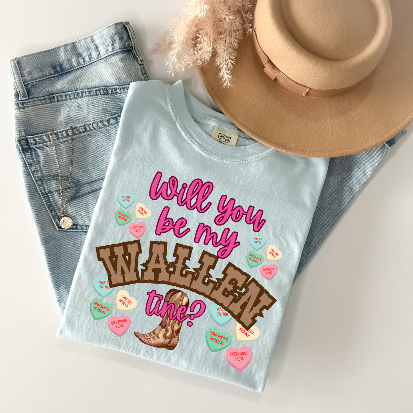 Will You Be My Wallen-tine T-Shirt - WaveBerry Threads