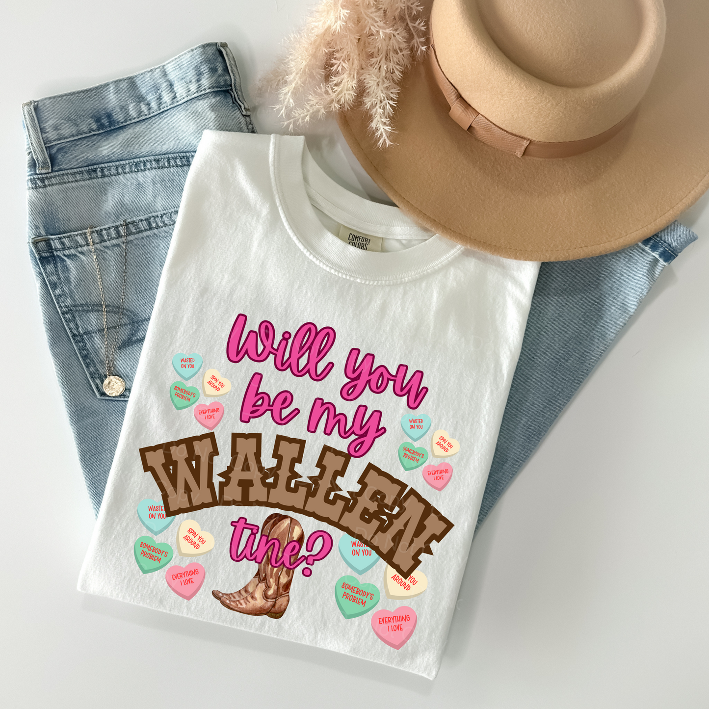 Will You Be My Wallen-tine T-Shirt - WaveBerry Threads