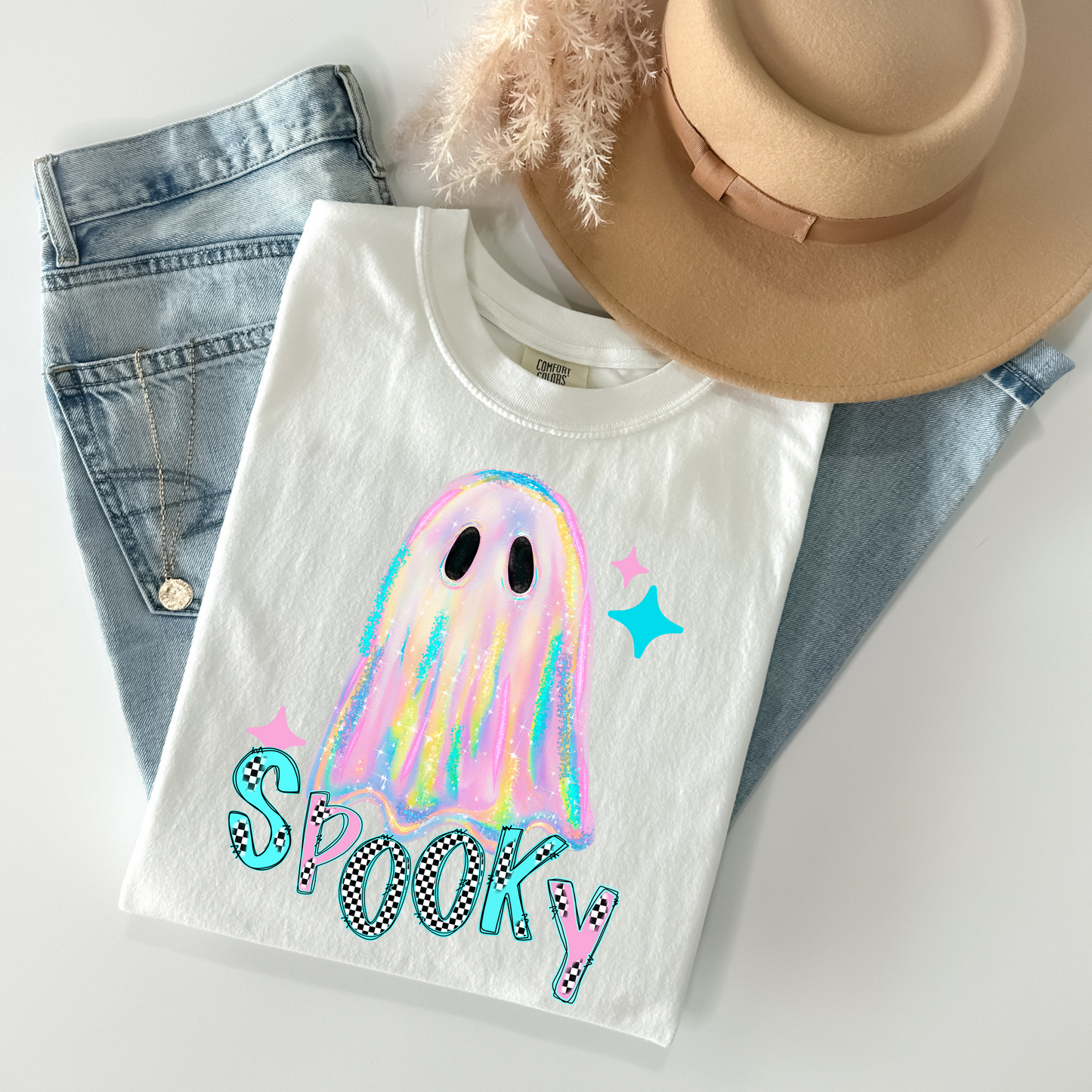 Spooky Iridescent Ghost T-Shirt