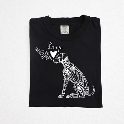 Skeleton Dog Boop Halloween T-Shirt