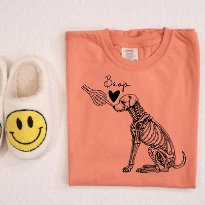 Skeleton Dog Boop Halloween T-Shirt