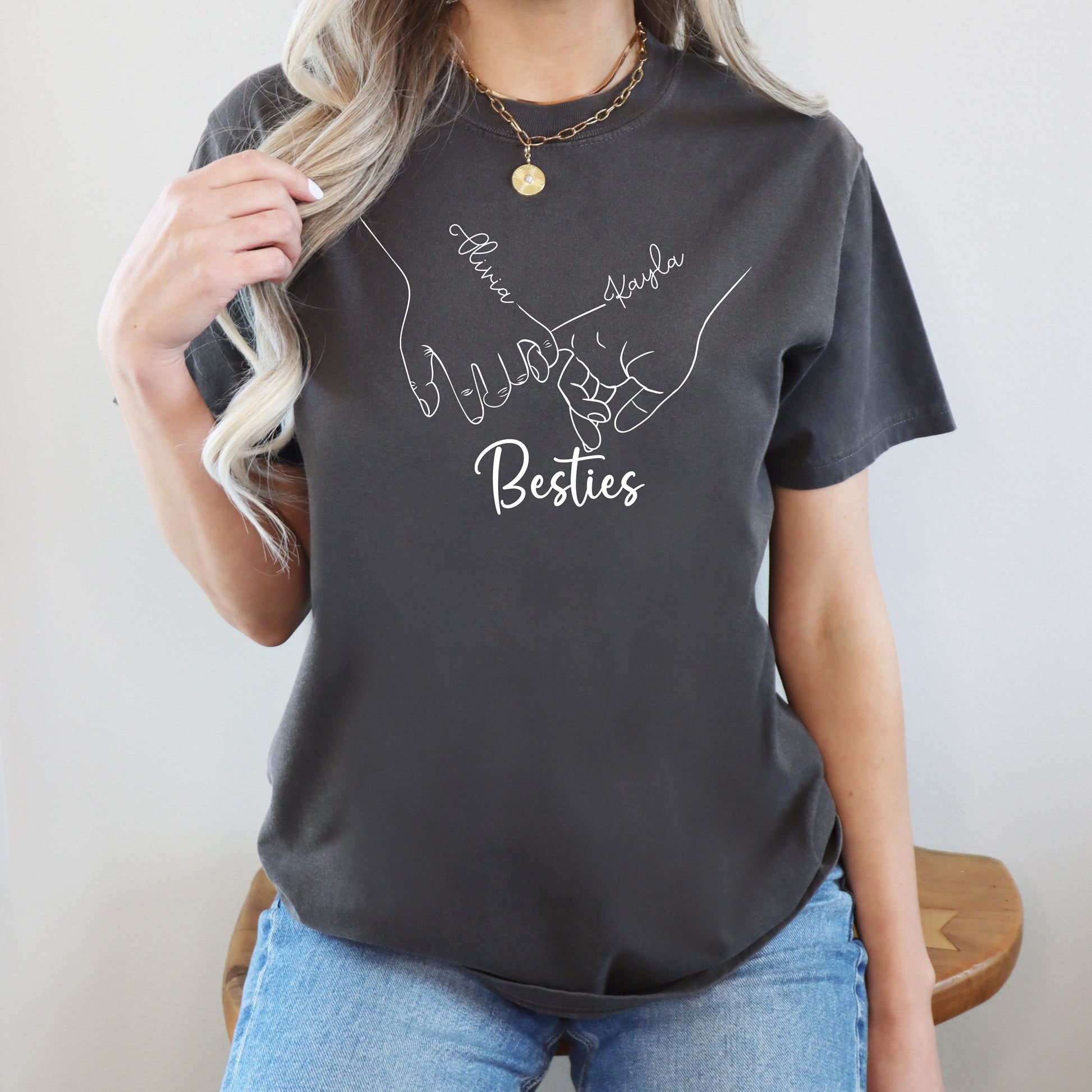 Best Friend T-Shirt Customizable - WaveBerry Threads