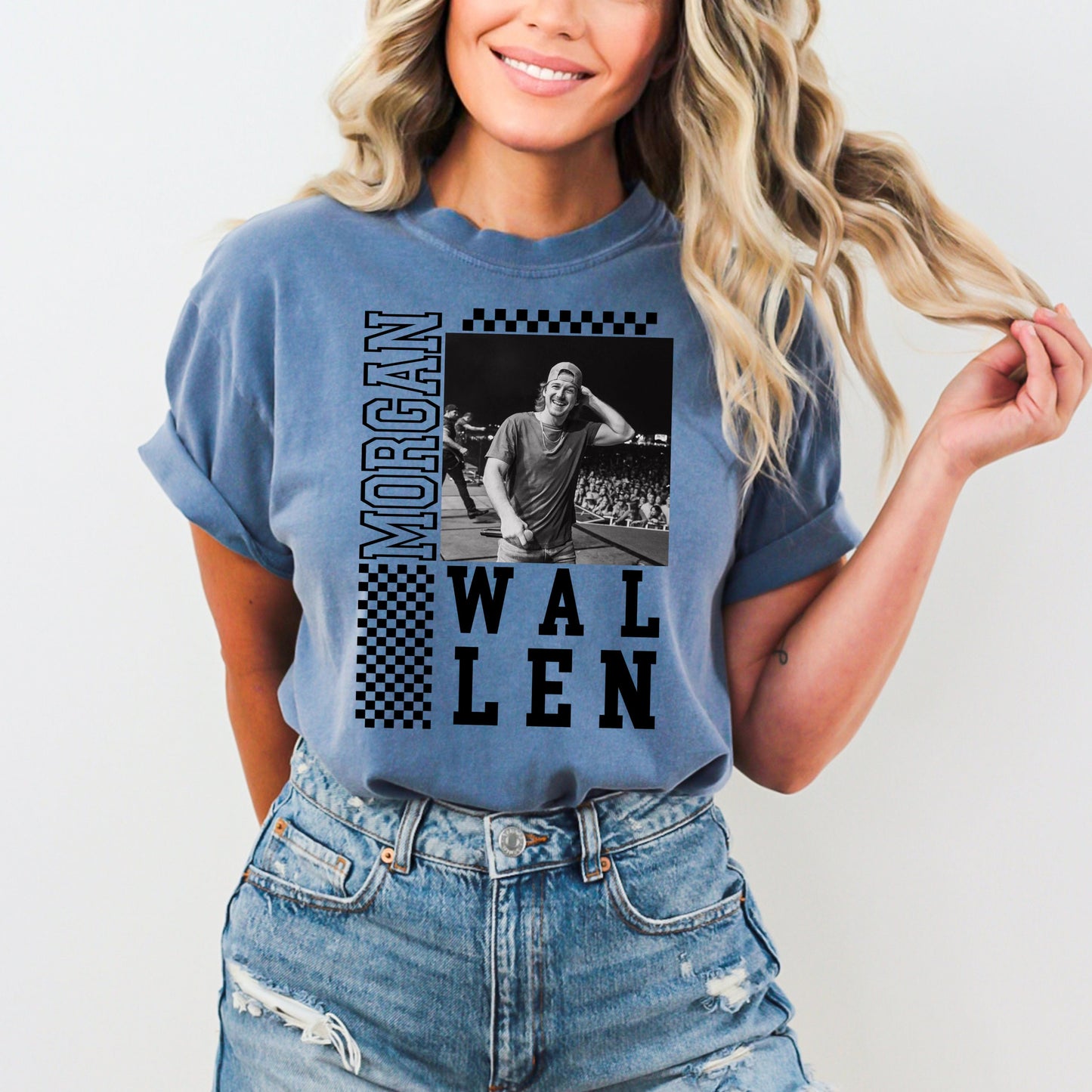 Morgan Wallen Retro Checkered T-Shirt - WaveBerry Threads