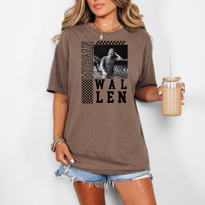 Morgan Wallen Retro Checkered T-Shirt - WaveBerry Threads