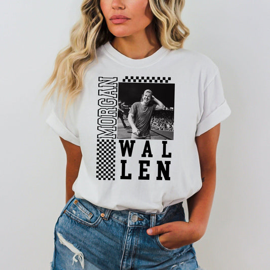 Morgan Wallen Retro Checkered T-Shirt - WaveBerry Threads