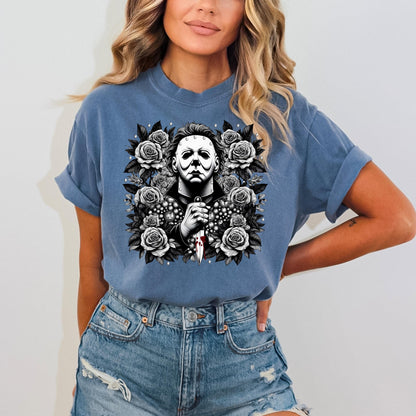 Michael Myers Floral T-Shirt