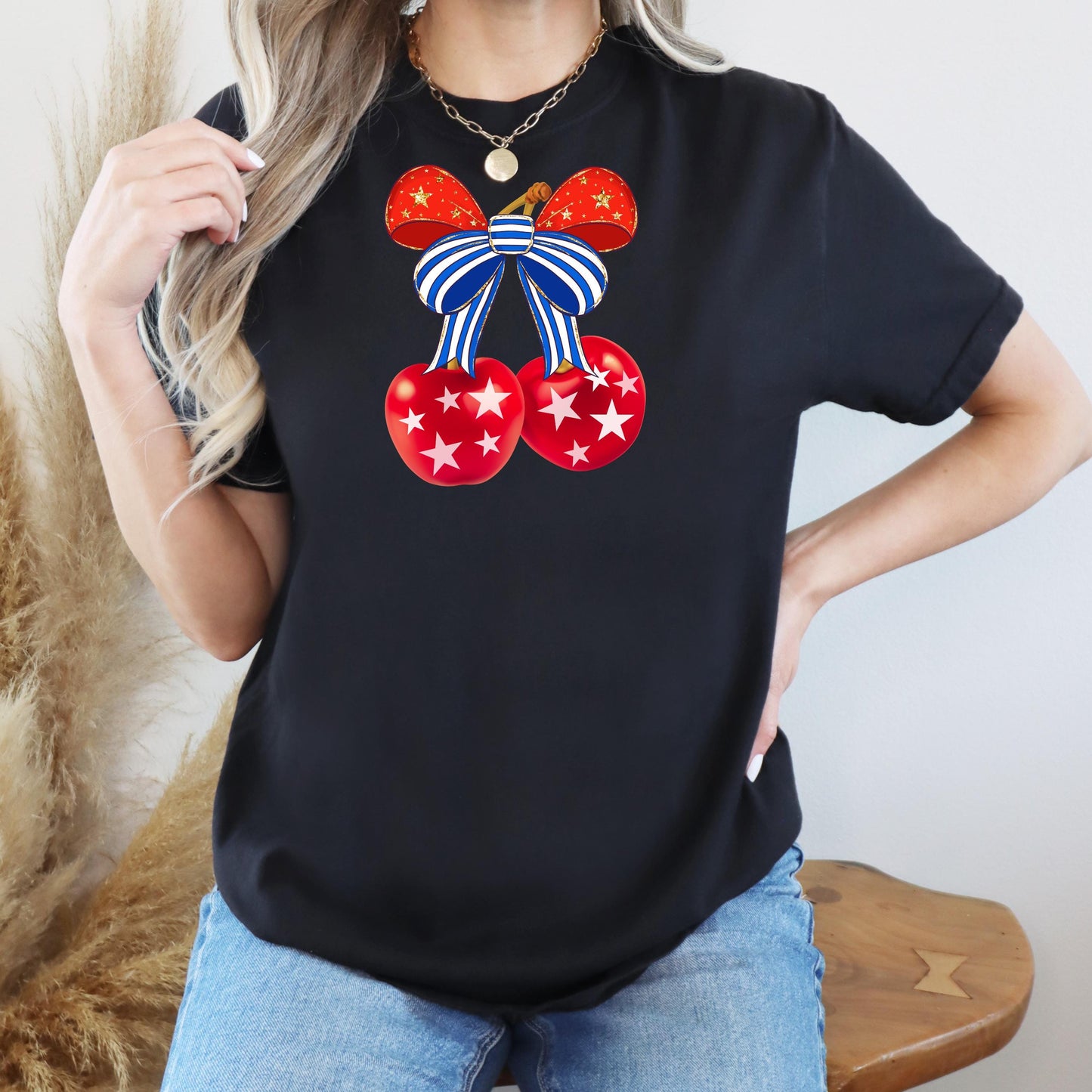 Coquette Patriotic Cherries T-Shirt