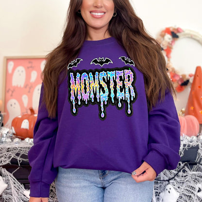 Momster Halloween Crewneck Sweatshirt - WaveBerry Threads