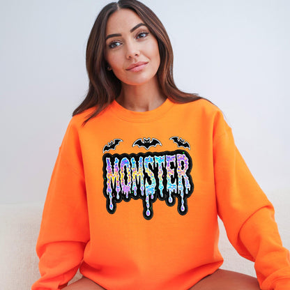 Momster Halloween Crewneck Sweatshirt - WaveBerry Threads