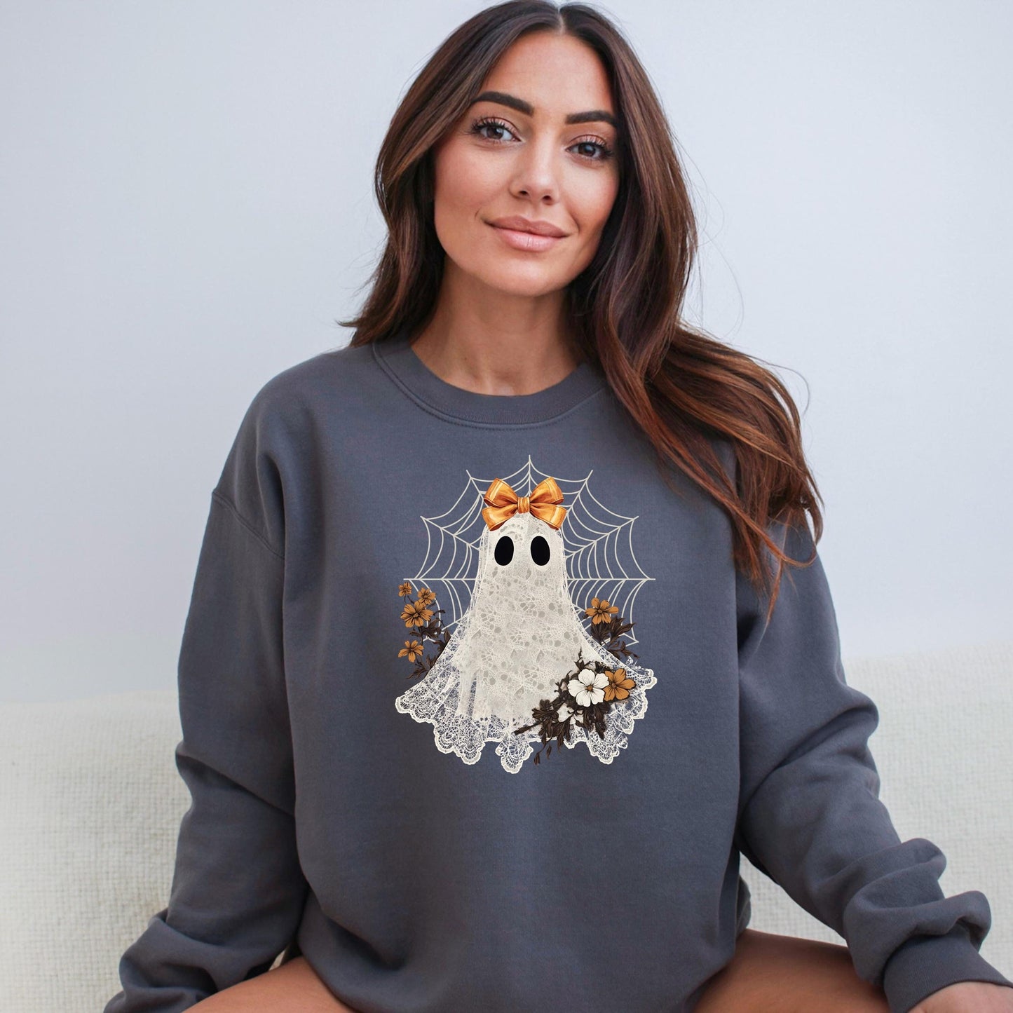 Floral Ghost Floral Lace Sweatshirt - WaveBerry Threads