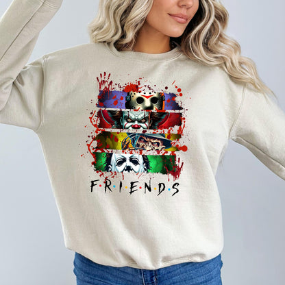 Horror Movie Friends Crewneck Sweatshirt