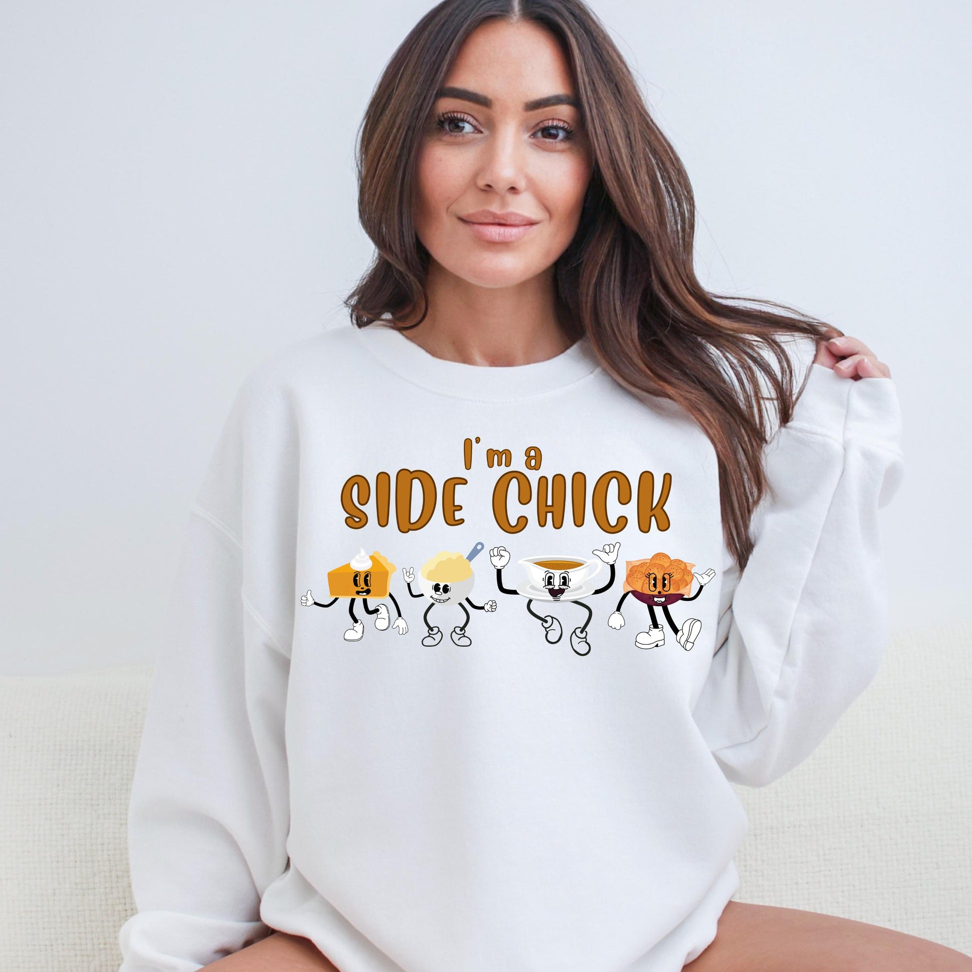 Side Chick Thanksgiving Sweatshirt - WaveBerry Threads