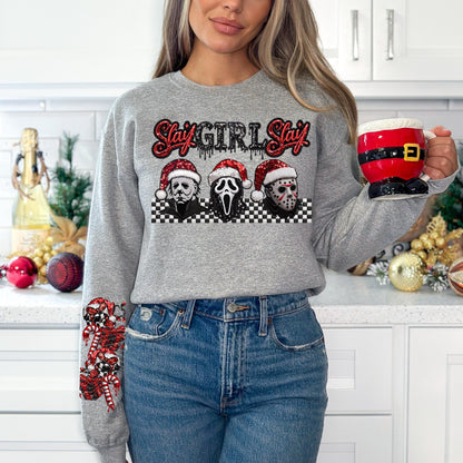 Spooky Horror Christmas Sweatshirt - WaveBerry Threads