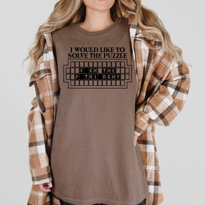 F*ck the Patriarchy Puzzle T-Shirt - WaveBerry Threads