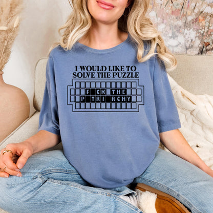 F*ck the Patriarchy Puzzle T-Shirt - WaveBerry Threads