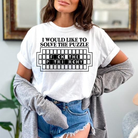 F*ck the Patriarchy Puzzle T-Shirt - WaveBerry Threads