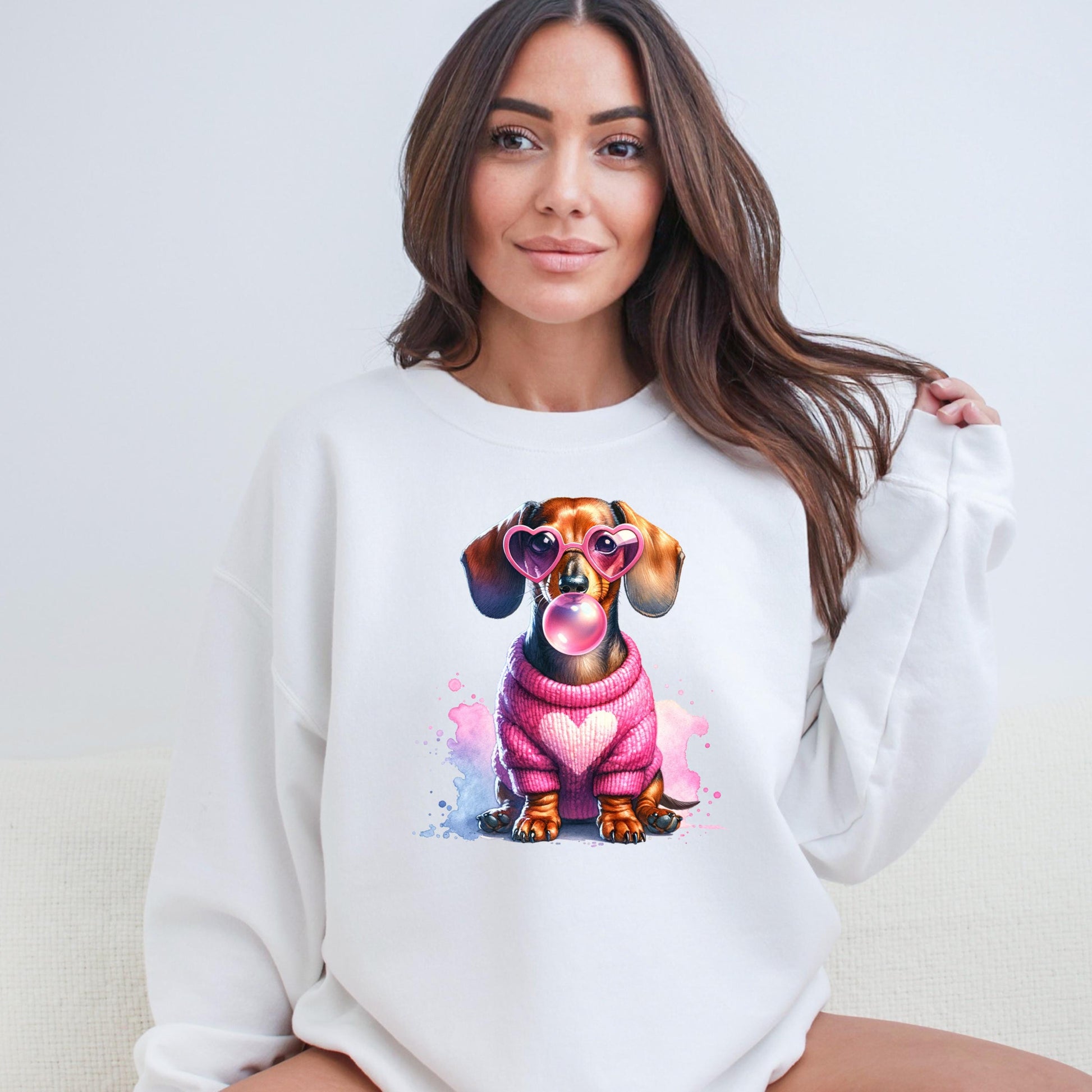 Valentine's Day Dachshund Sweatshirt - WaveBerry Threads