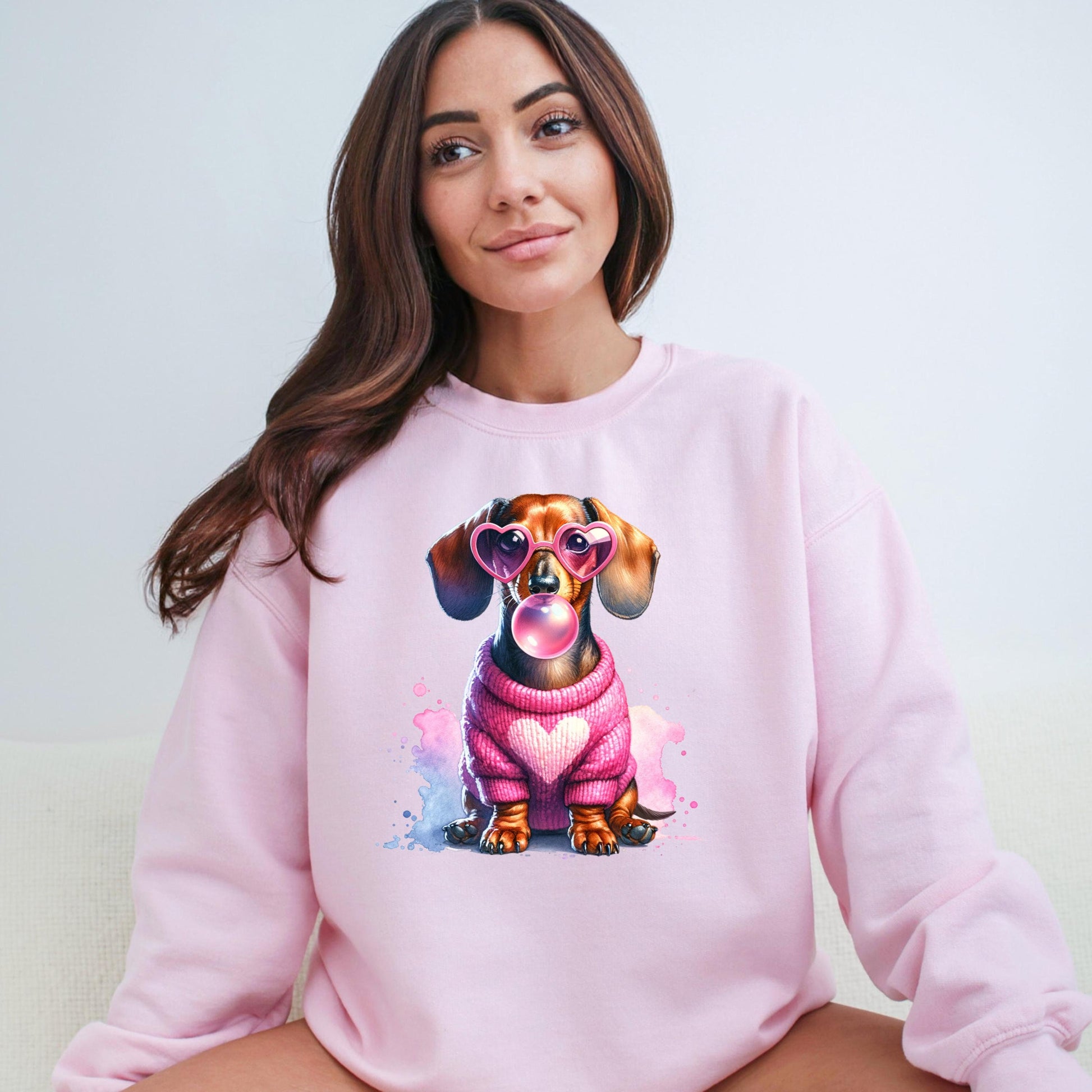 Valentine's Day Dachshund Sweatshirt - WaveBerry Threads