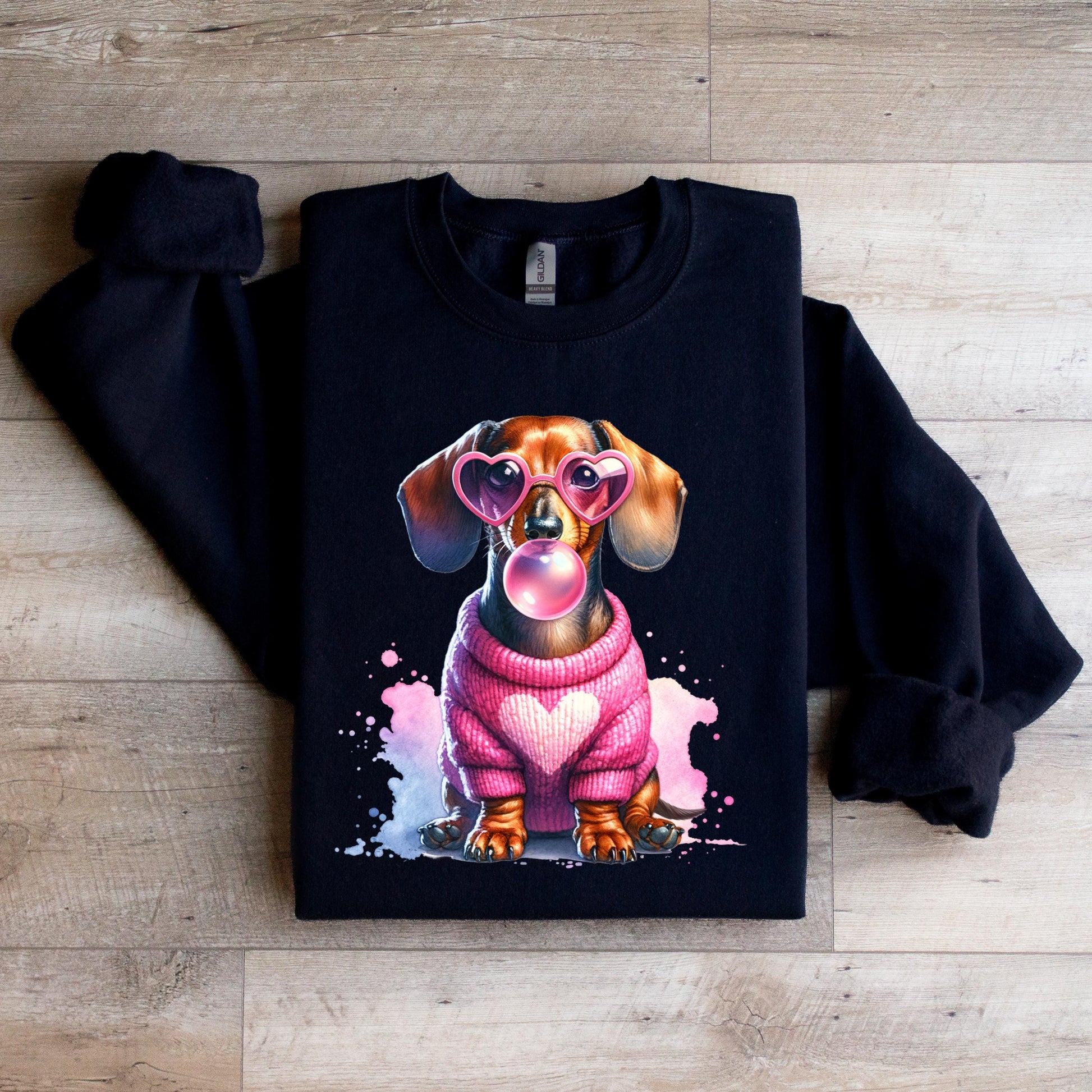 Valentine's Day Dachshund Sweatshirt - WaveBerry Threads