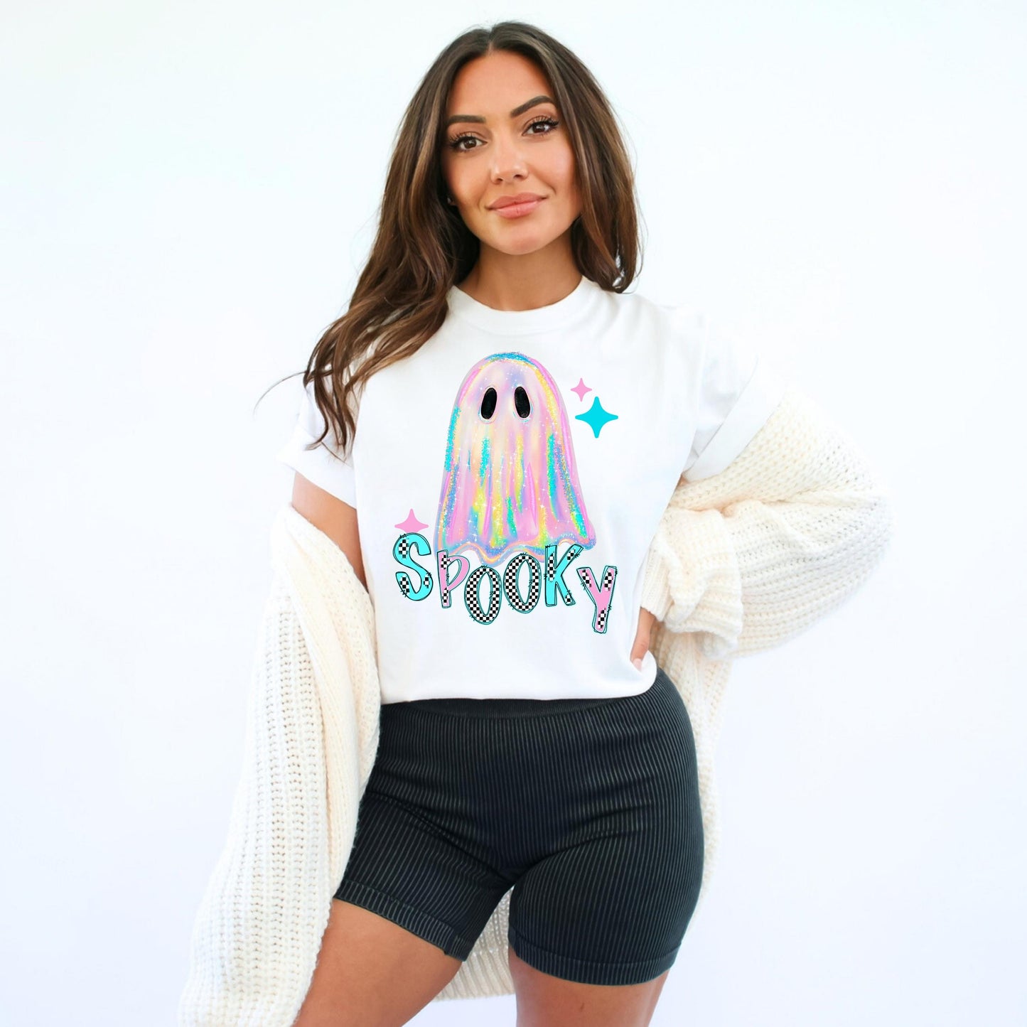 Spooky Iridescent Ghost T-Shirt