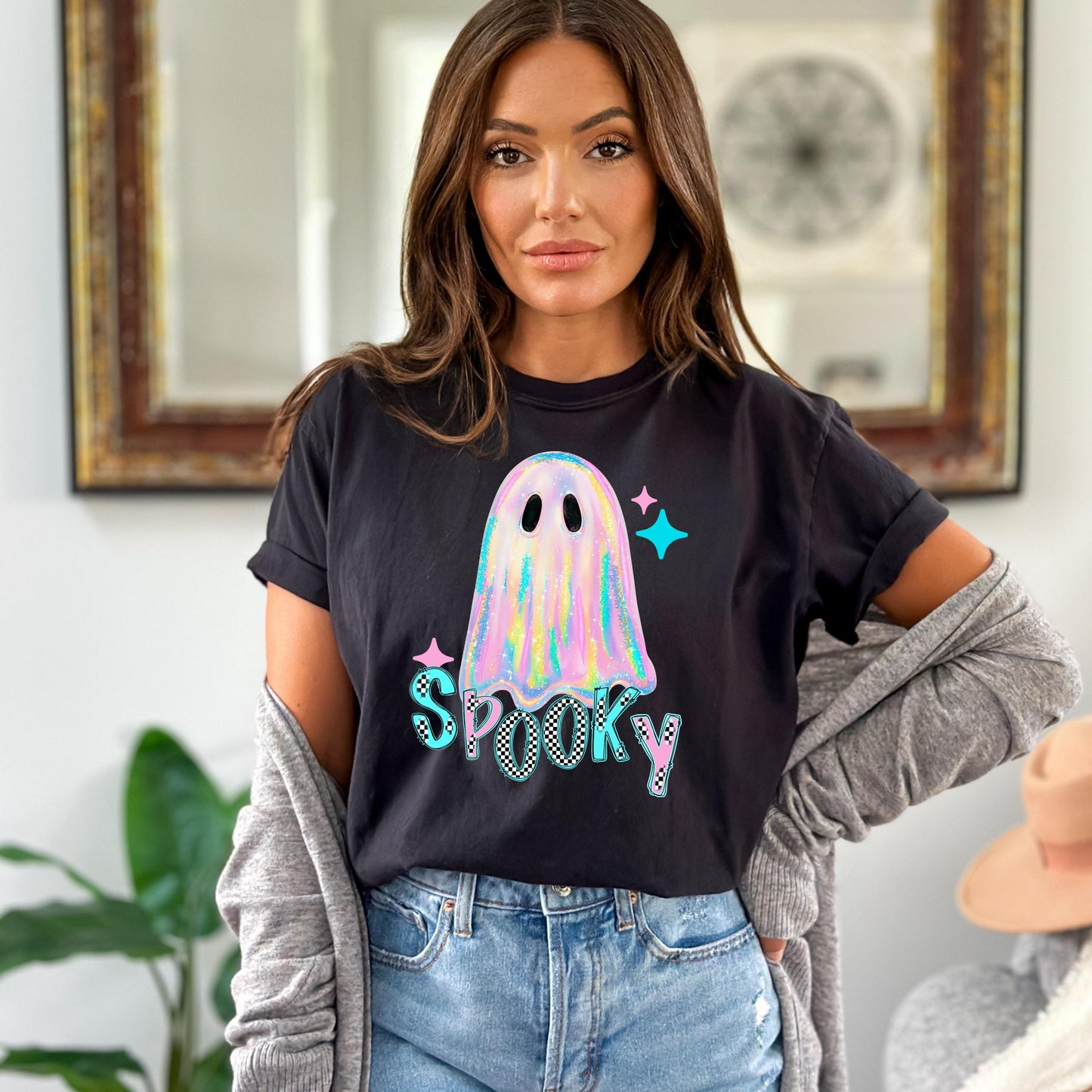 Spooky Iridescent Ghost T-Shirt