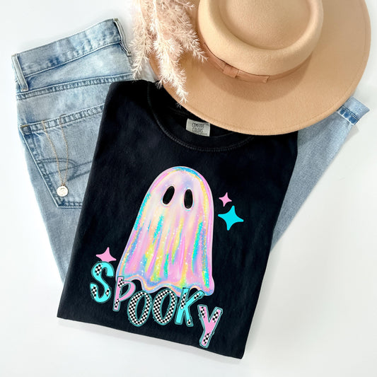 Spooky Iridescent Ghost T-Shirt