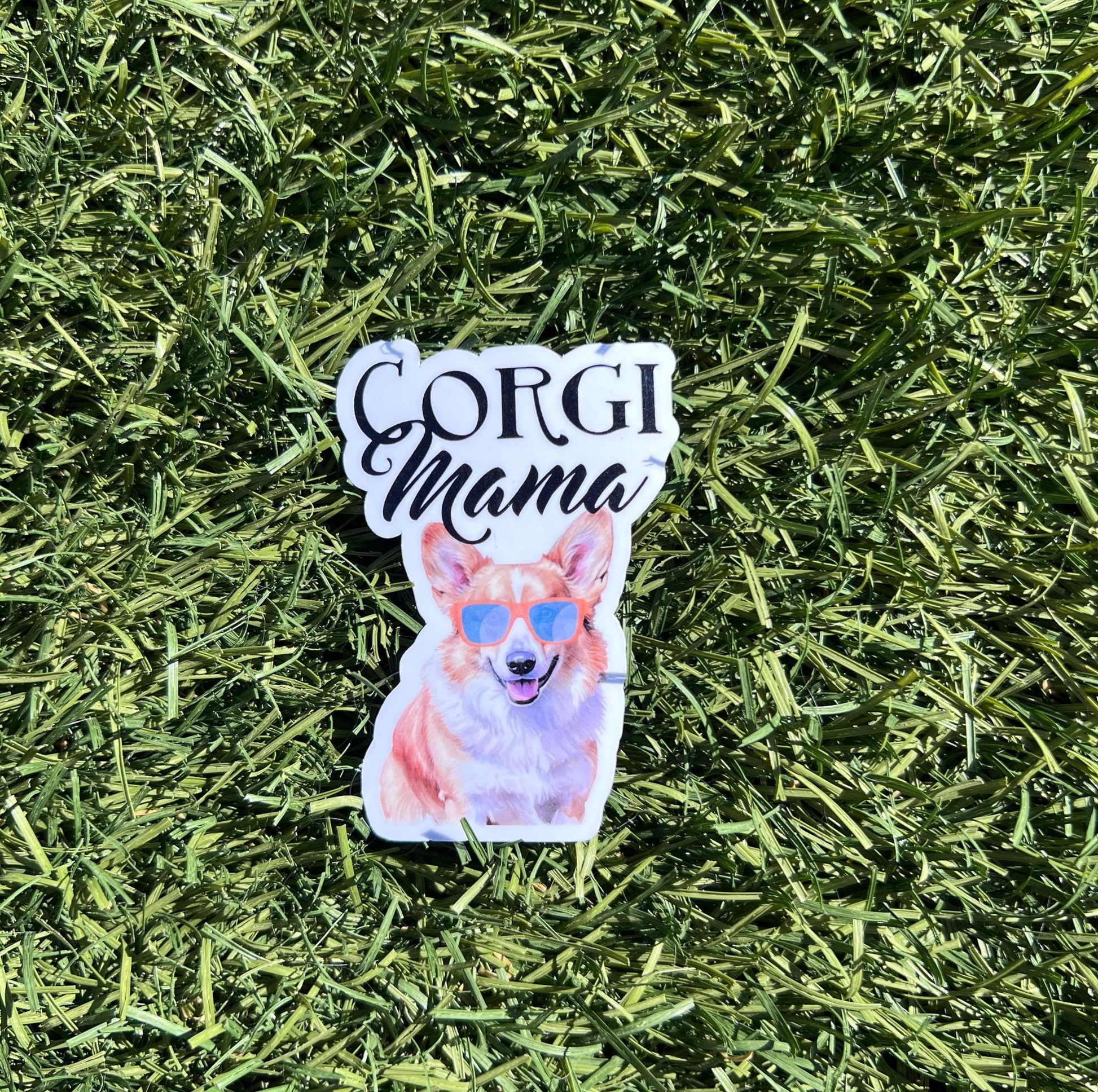 Corgi Mama Sticker – Cute Dog Mom Decal, Water-Resistant Vinyl, Corgi Lover Gift, 2" or 3" Laptop, Water Bottle, or Car Sticker