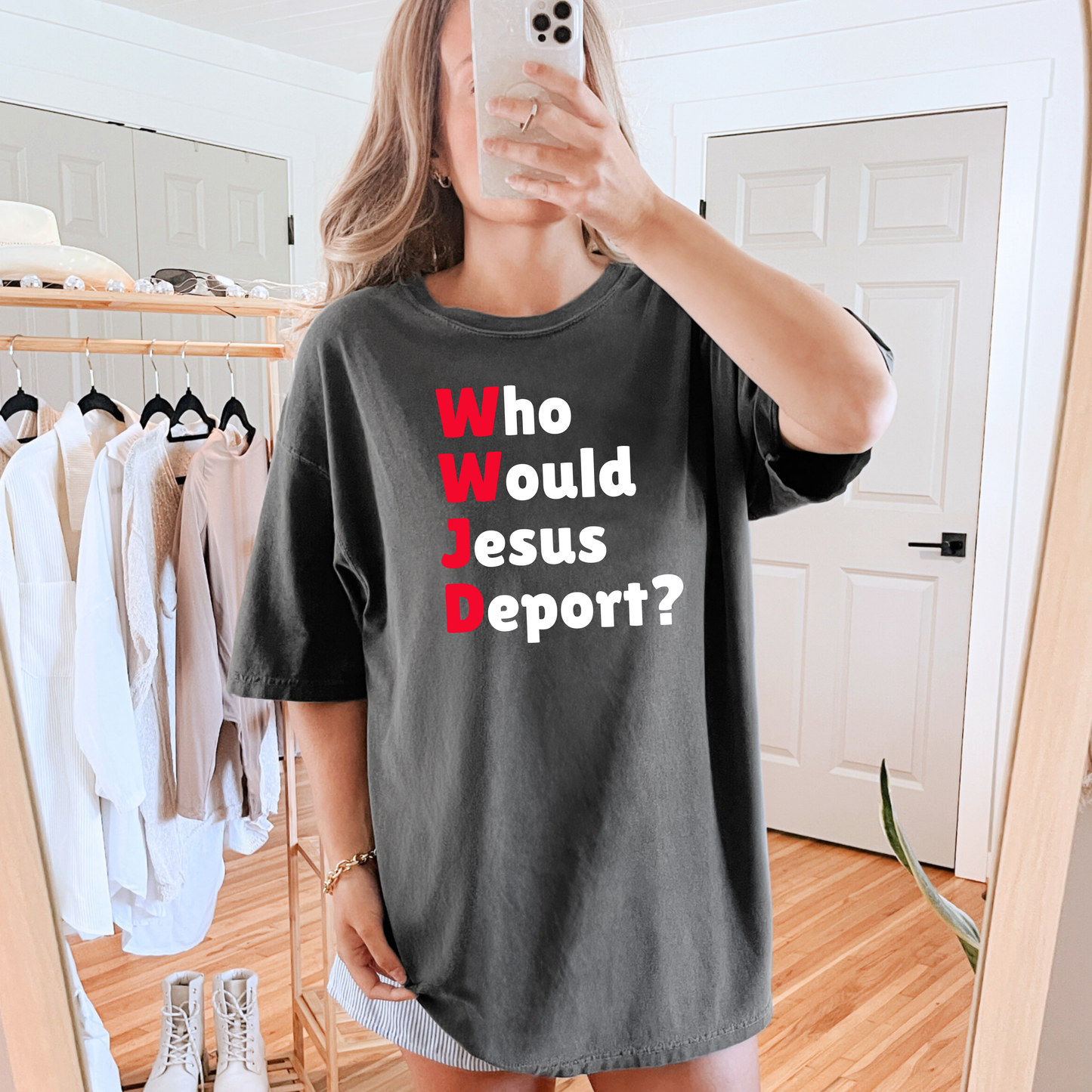 WWJD Who Would Jesus Deport T-Shirt